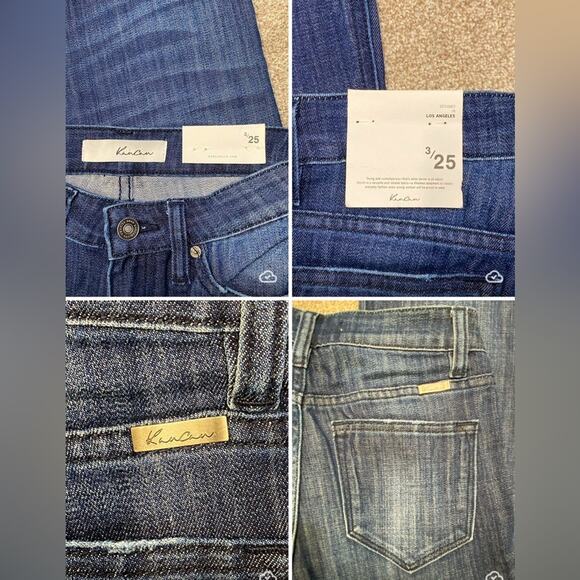 Kancan bootcut jeans womens sz 3/25 mid rise dark wash stretch blue jeans NWT - Picture 9 of 15